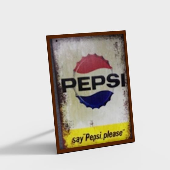 Pepsi Vintage Poster 3D model
