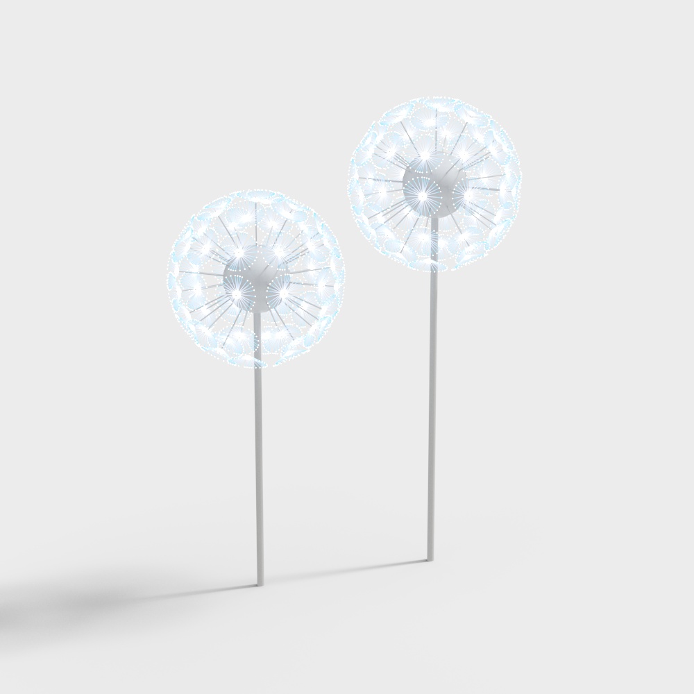 Dreamy Low-Poly Dandelion 3D Model – Minimalist Nature Design
