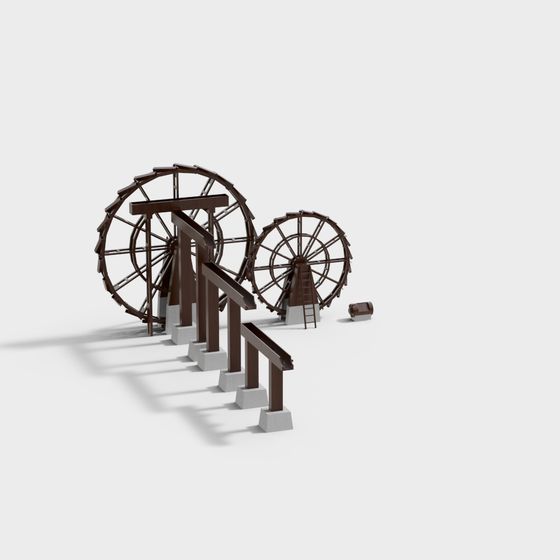 Water Wheel Paradise 3D model for Creative Projects