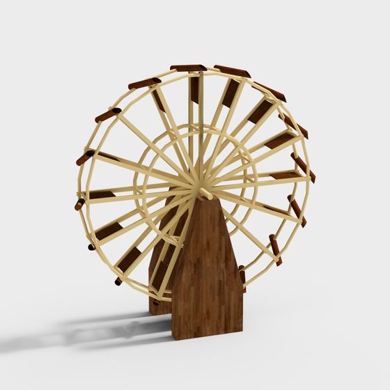 Charming Low-Poly Windmill 3D Model