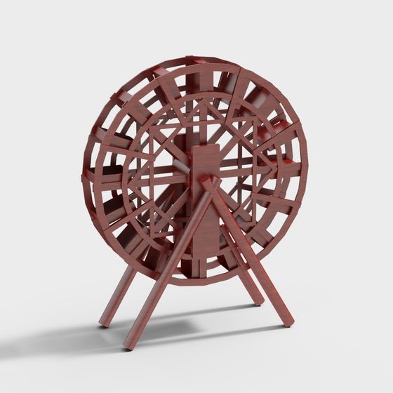 пейзаж с водяным колесом