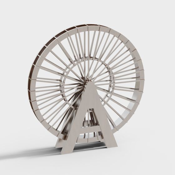 Low-Poly Ferris Wheel 3D model