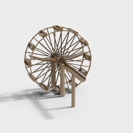 Low Poly Ferris Wheel 3D Model for Creative Projects
