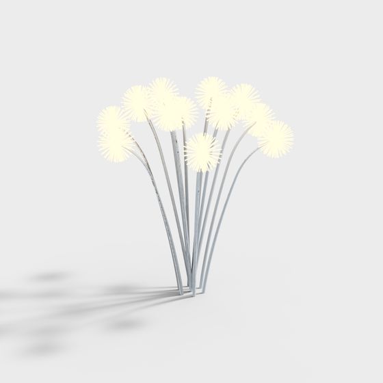 Glowing Dandelion Low Polygon 3D model