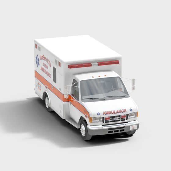 Detailed Ambulance 3D model for Creative Projects