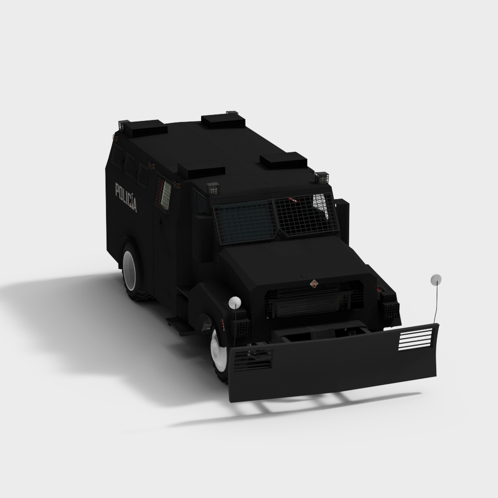 Armored Police Truck 3D model