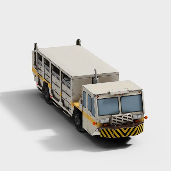 Low-Polygon Detailed Garbage Truck 3D model