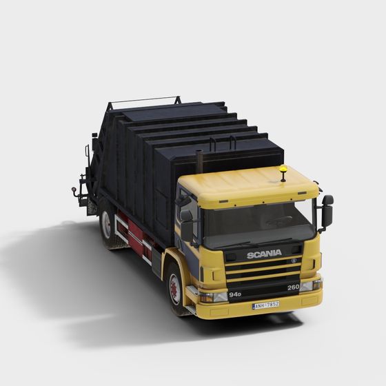 Vibrant Scania Garbage Truck 3D model