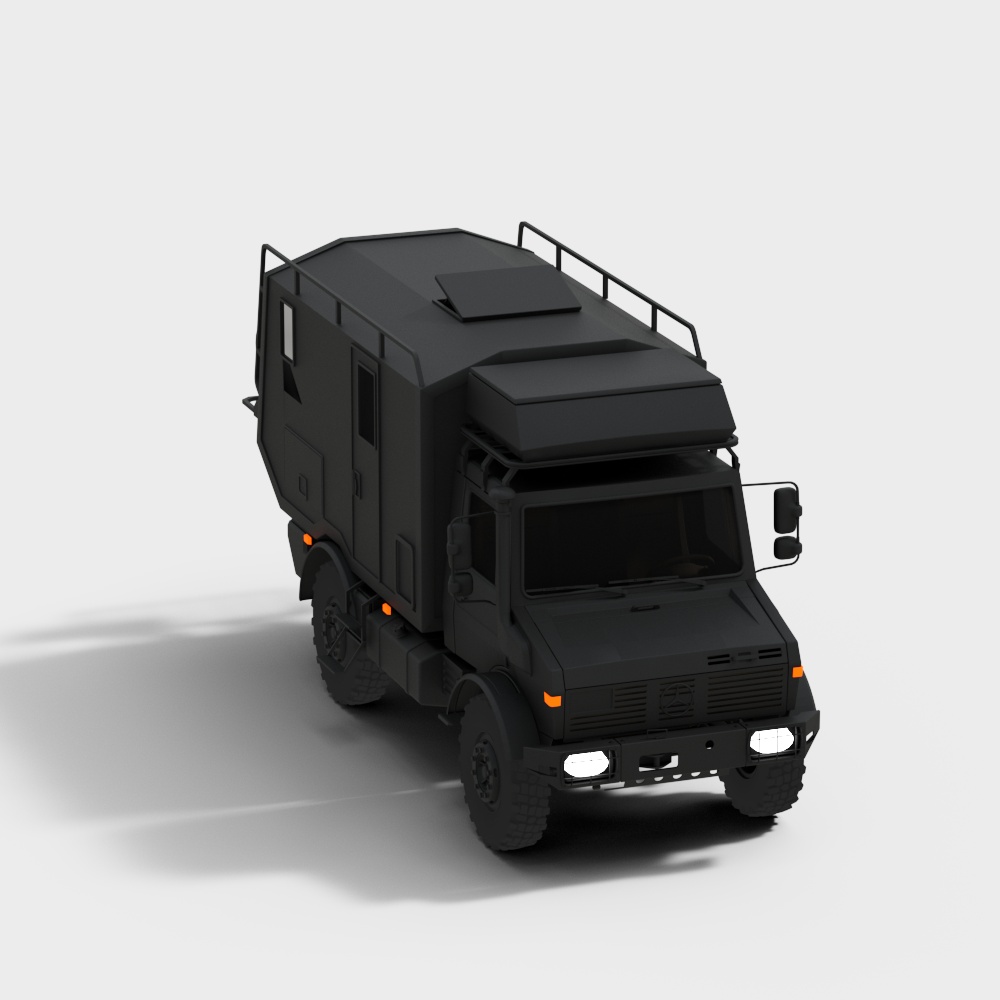 Low Poly Military Truck 3D Model