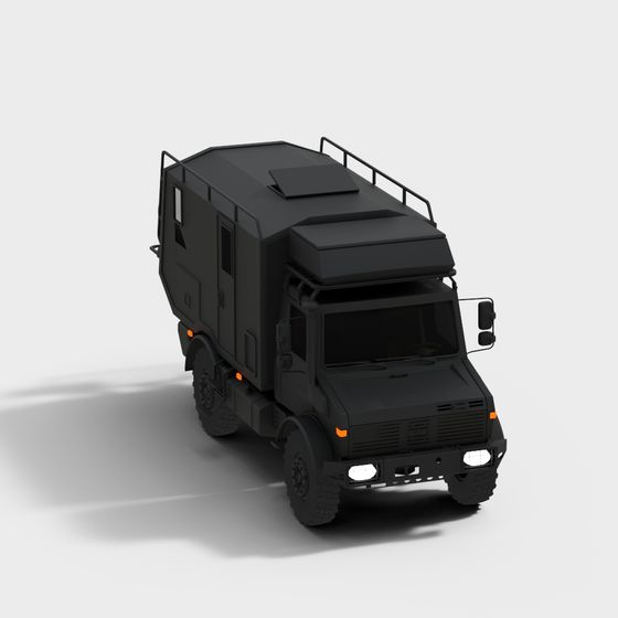 Low Poly Military Truck 3D Model