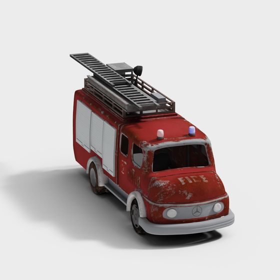 Rusty Fire Truck 3D model