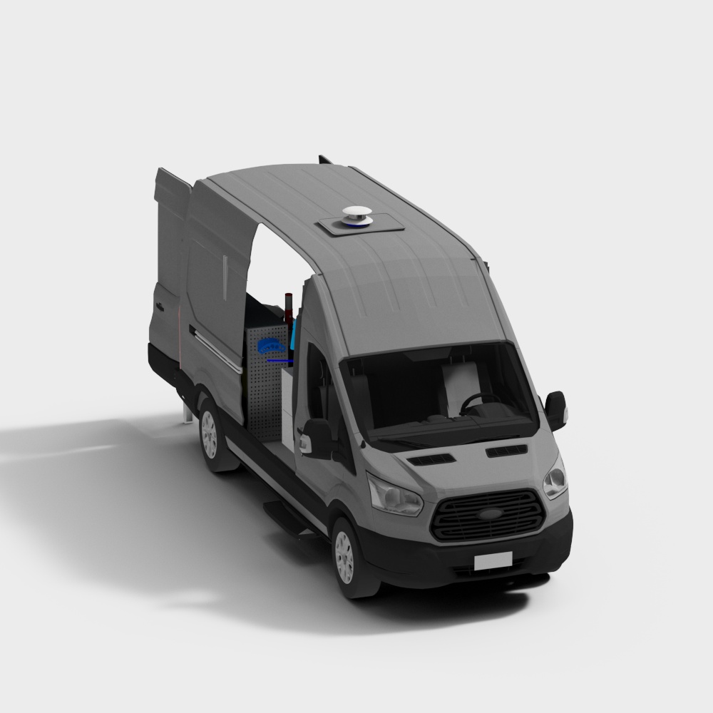 Urban Delivery Vehicle Low Poly 3D model