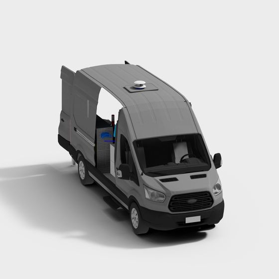 Urban Delivery Vehicle Low Poly 3D model