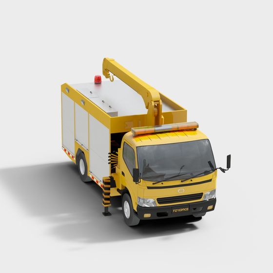 Vibrant Yellow Rescue Vehicle 3D model