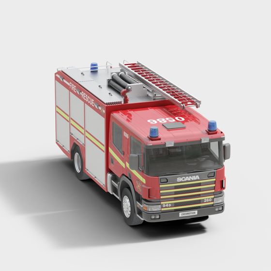 Scania Fire Rescue Truck 3D model