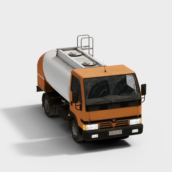Realistic Low-Poly Water Tanker 3D Model