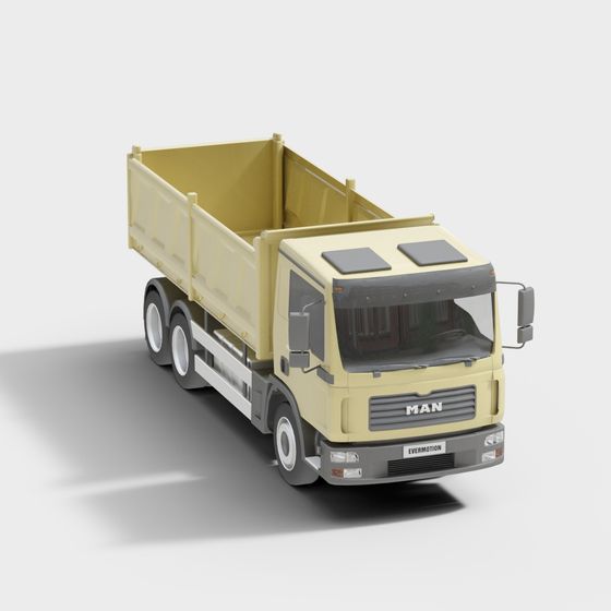 Realistic MAN Dump Truck 3D model