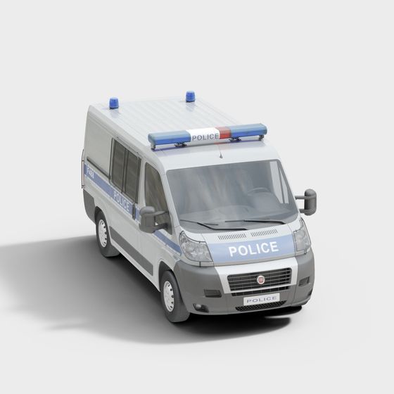 Realistic Police Car 3D model for Urban Environments