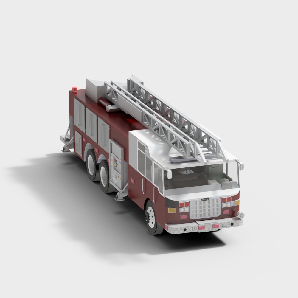 Realistic Fire Truck 3D Model