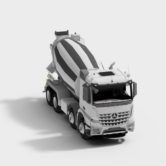 Detailed Concrete Mixer Truck 3D model