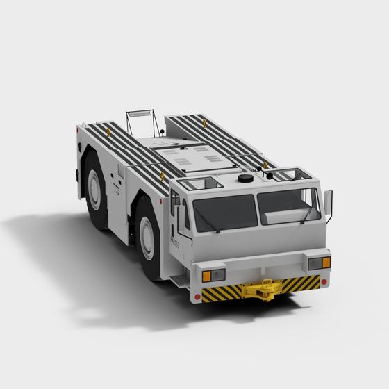 High-Detail Airport Tow Trailer 3D model