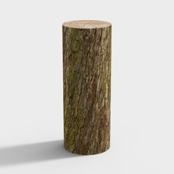 Realistic Low-Poly Tree Stump 3D model