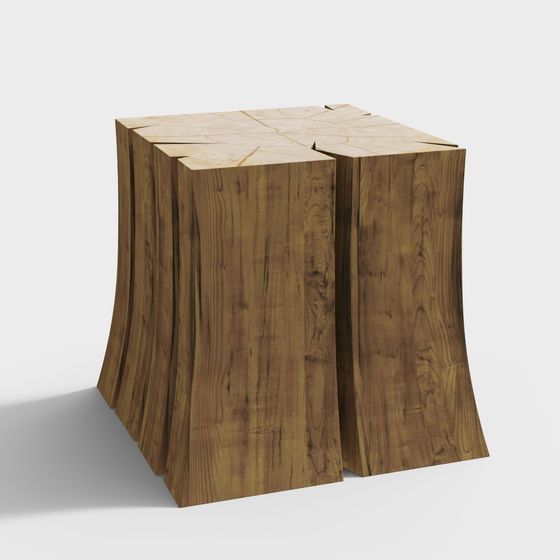 Low Poly Tree Stump 3D model