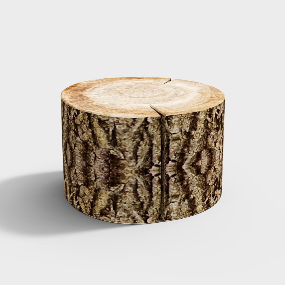 Nature's Bench Low Poly 3D model