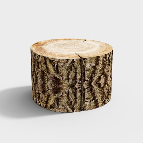 Nature's Bench Low Poly 3D model