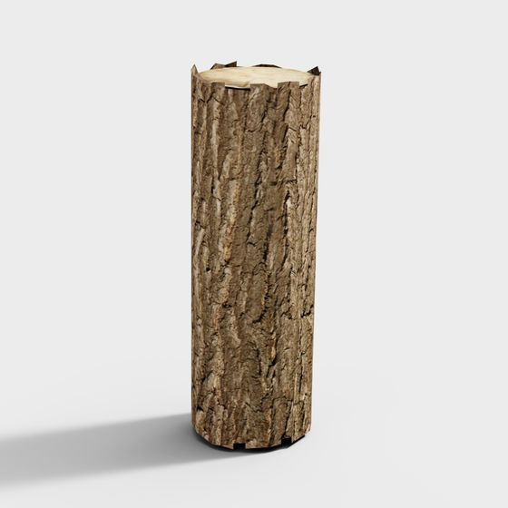 Realistic Stump Side Table 3D model