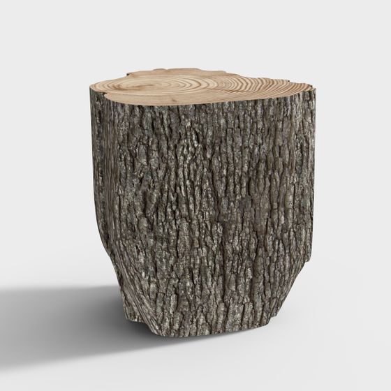Natural Bench 3D model Inspired by an Ancient Oak Tree