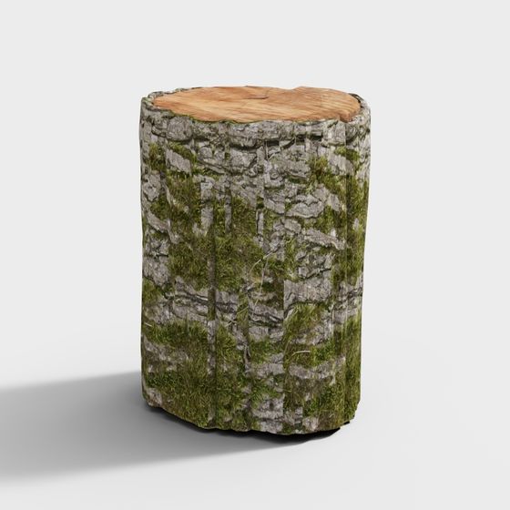Mossy Tree Stump 3D model
