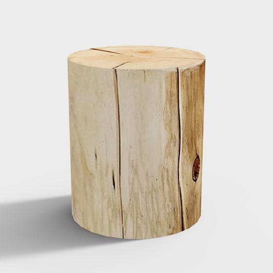 Stunning Stump Stool 3D model for Nature-Inspired Designs