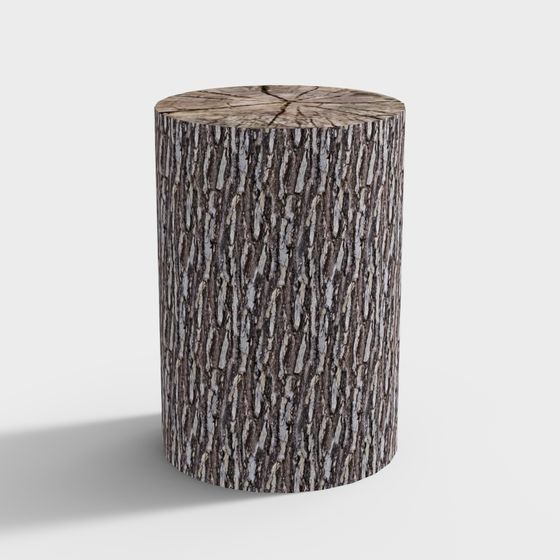 Ancient Tree Stump Side Table 3D model