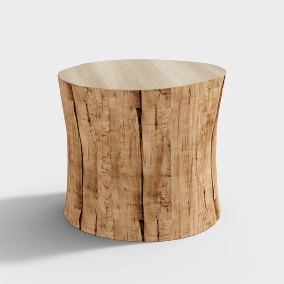 Realistic Stump Side Table 3D model