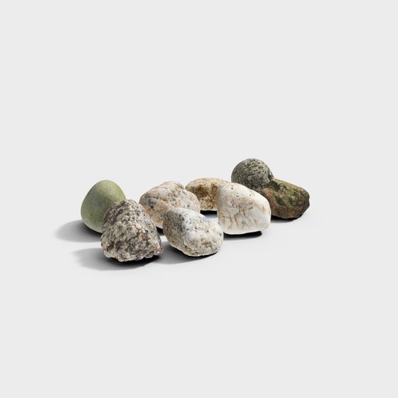 Natural Stone 3D Model Set for Creative Projects