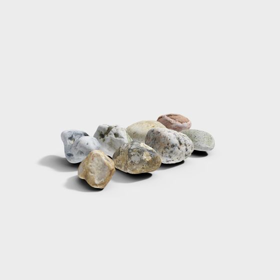Natural Stones 3D model for Creative Projects