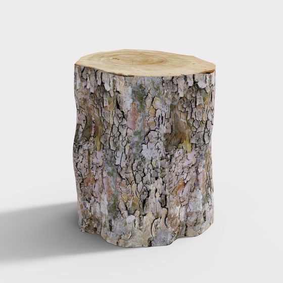 Natural Chair 3D Model Inspired by Ancient Trees