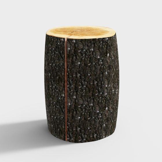 Nature's Bench Low-Poly 3D model