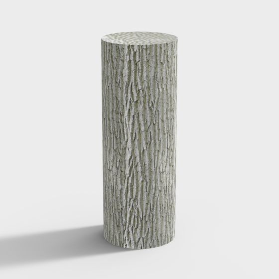 Low-Poly Tree Trunk Column 3D model