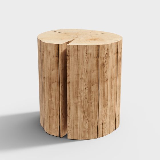 Stump Side Table 3D model