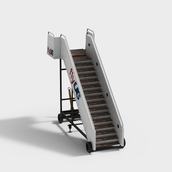 Realistic Low-Poly Boarding Bridge 3D model