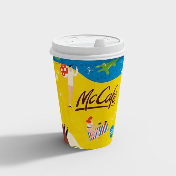 McCafé Coffee Cup 3D Model for Creative Projects