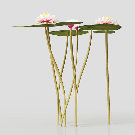 Serene Water Plant 3D model for Tranquil Landscapes