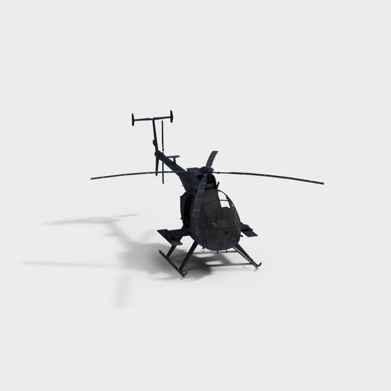 Stunning Low-Poly Military Helicopter 3D model