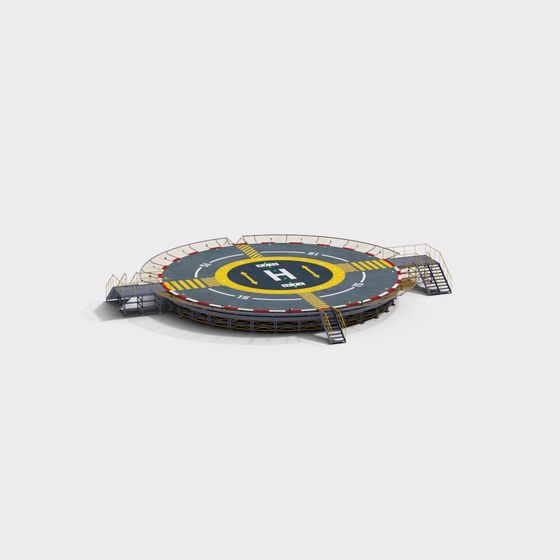 Modern Helicopter Landing Pad 3D model