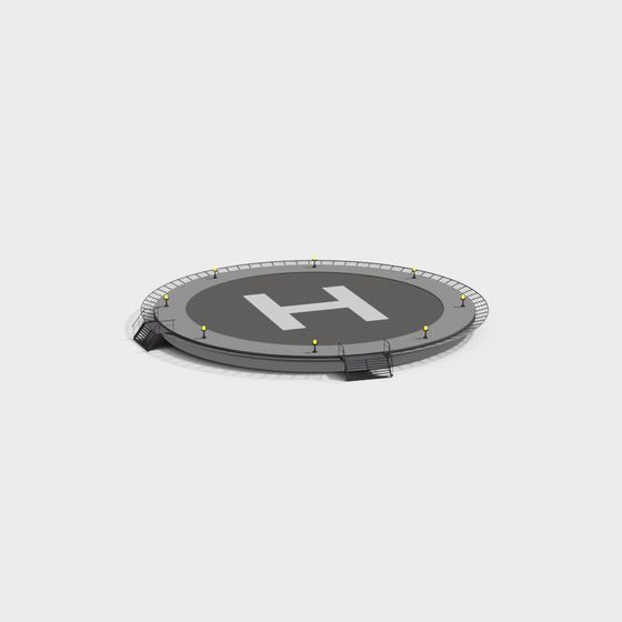 Sleek Helicopter Pad 3D Model