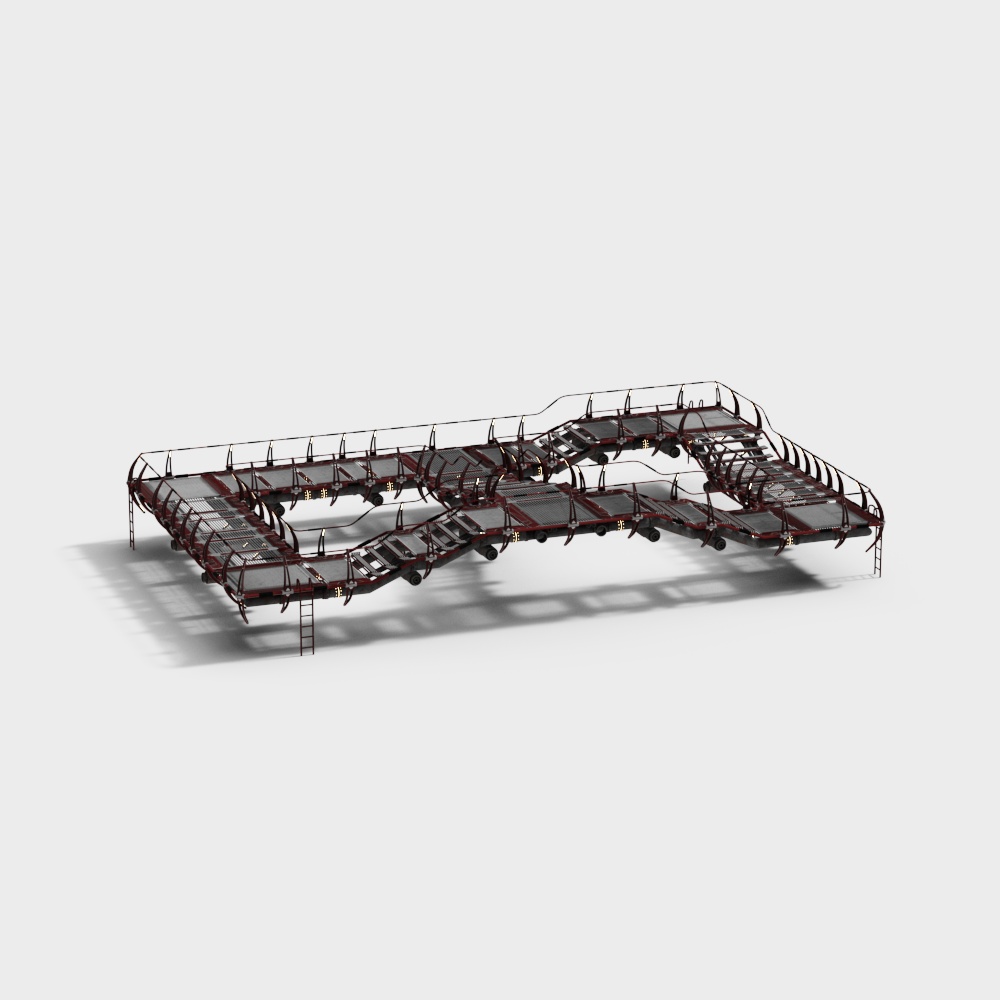 Industrial Platform Low Poly 3D model