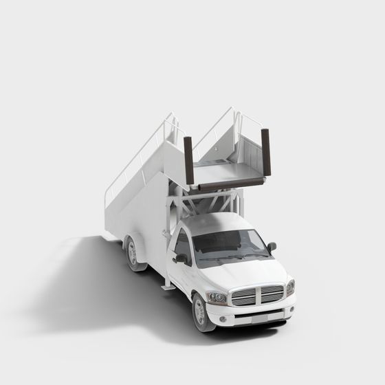Stunning Low-Poly Mobile Stage Vehicle 3D model