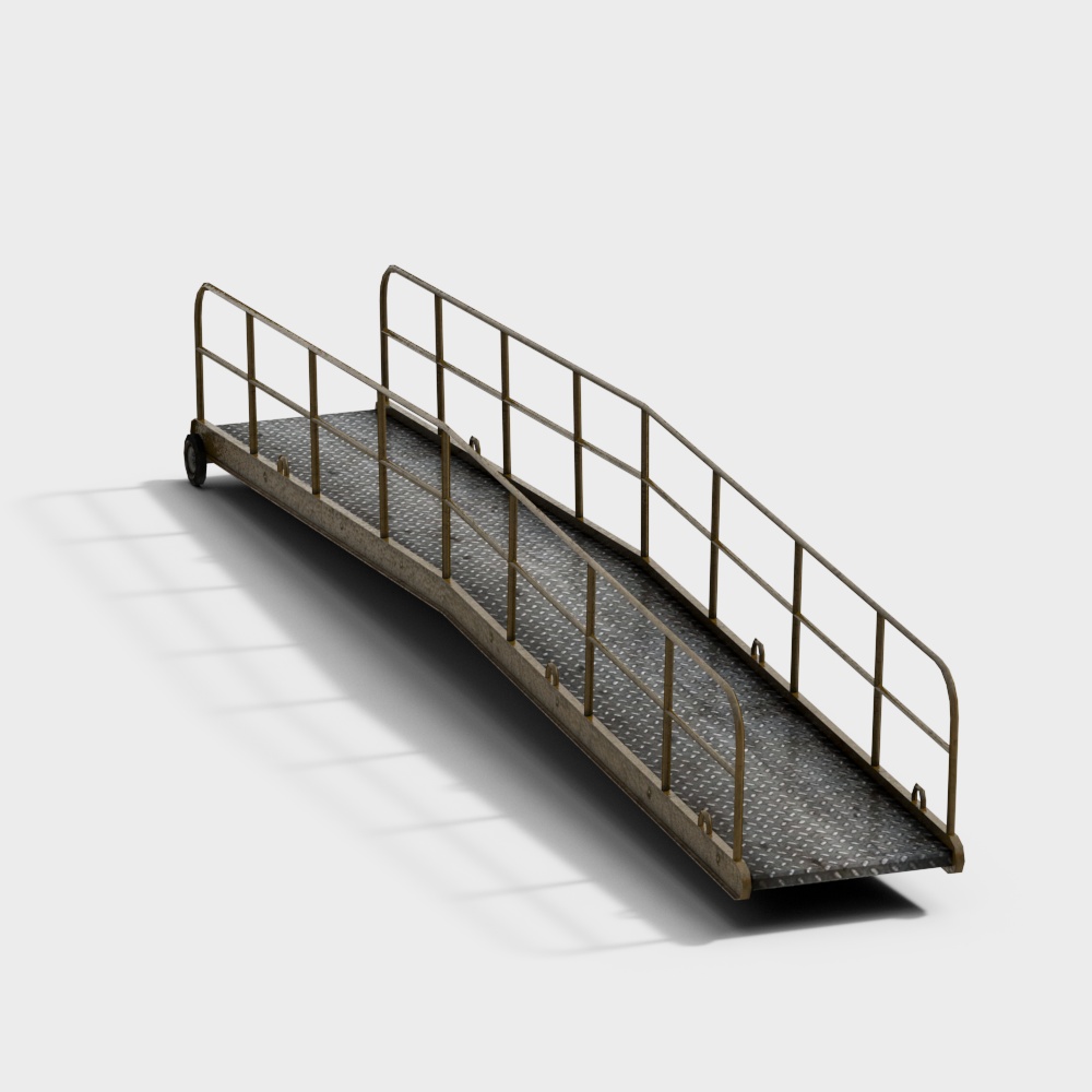 Low-Poly Airport Boarding Ladder 3D model